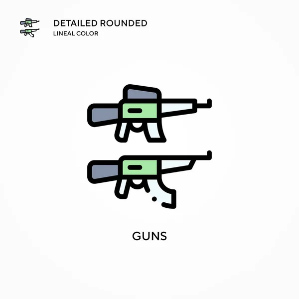 Icona Del Vettore Delle Armi Concetti Moderni Illustrazione Vettoriale Facile — Vettoriale Stock