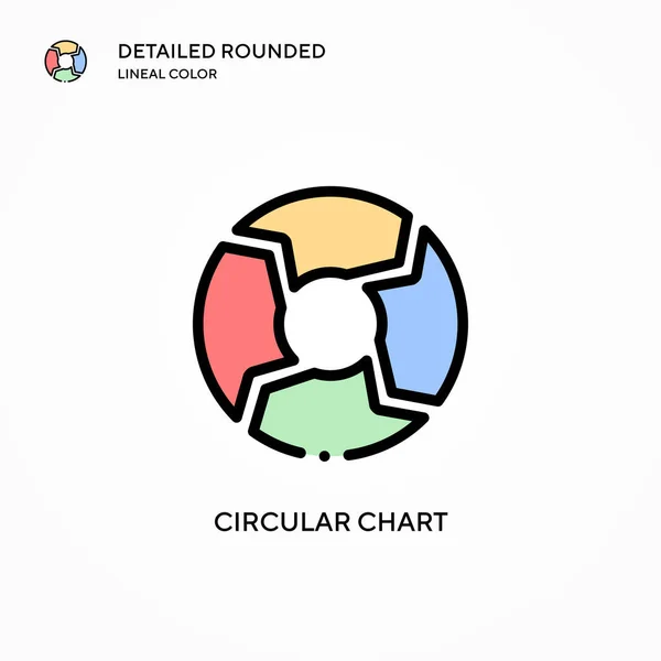Kreisdiagramm Vektorsymbol Moderne Konzepte Zur Vektorillustration Einfach Bearbeiten Und Anzupassen — Stockvektor