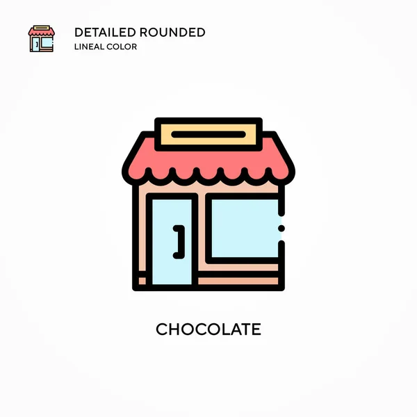 Icono Vector Chocolate Conceptos Modernos Ilustración Vectorial Fácil Editar Personalizar — Archivo Imágenes Vectoriales