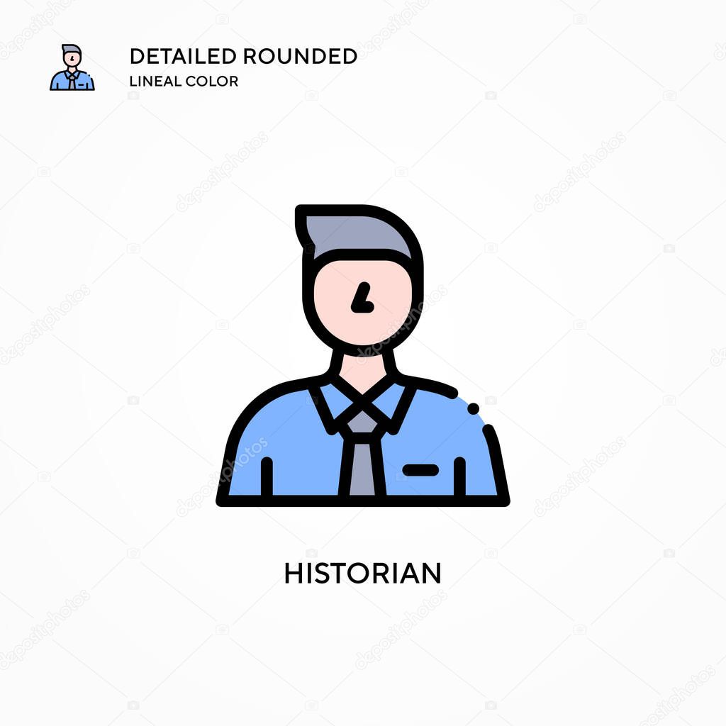 Historian vector icon. Modern vector illustration concepts. Easy to edit and customize.