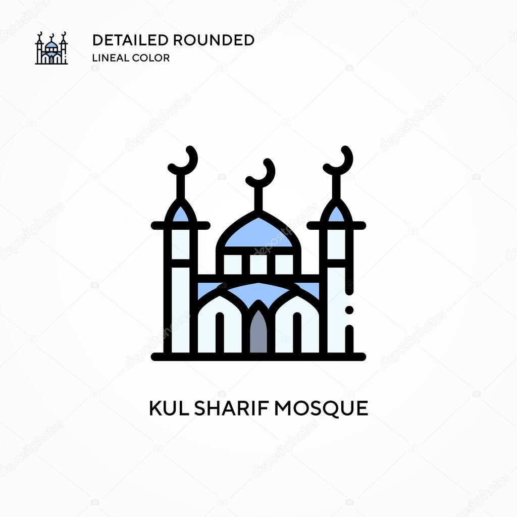 Kul sharif mosque vector icon. Modern vector illustration concepts. Easy to edit and customize.