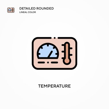 Sıcaklık vektör simgesi. Modern vektör illüstrasyon kavramları. Düzenlemesi ve kişiselleştirmesi kolay.