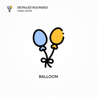 Balon vektör simgesi. Modern vektör illüstrasyon kavramları. Düzenlemesi ve kişiselleştirmesi kolay.