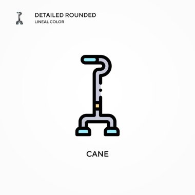 Cane vektör simgesi. Modern vektör illüstrasyon kavramları. Düzenlemesi ve kişiselleştirmesi kolay.