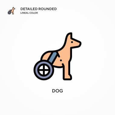 Köpek vektör simgesi. Modern vektör illüstrasyon kavramları. Düzenlemesi ve kişiselleştirmesi kolay.