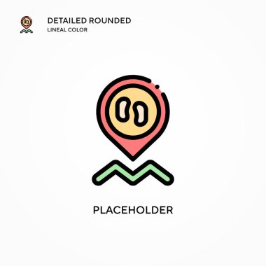 Yer tutucu vektör simgesi. Modern vektör illüstrasyon kavramları. Düzenlemesi ve kişiselleştirmesi kolay.