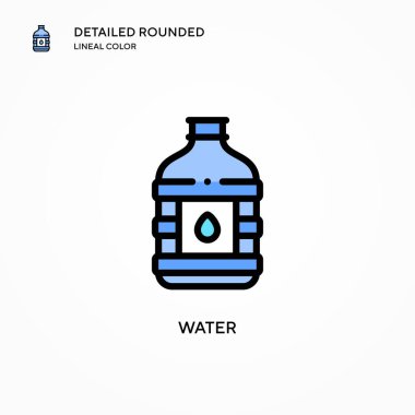 Su vektör simgesi. Modern vektör illüstrasyon kavramları. Düzenlemesi ve kişiselleştirmesi kolay.