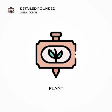 Bitki vektör simgesi. Modern vektör illüstrasyon kavramları. Düzenlemesi ve kişiselleştirmesi kolay.