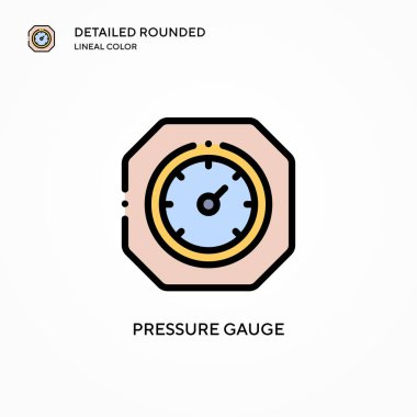 Basınç göstergesi vektör simgesi. Modern vektör illüstrasyon kavramları. Düzenlemesi ve kişiselleştirmesi kolay.