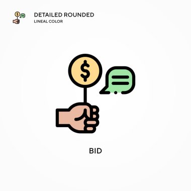 Teklif vektörü simgesi. Modern vektör illüstrasyon kavramları. Düzenlemesi ve kişiselleştirmesi kolay.