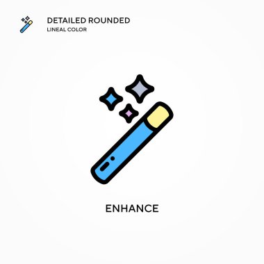 Vektör simgesini büyüt. Modern vektör illüstrasyon kavramları. Düzenlemesi ve kişiselleştirmesi kolay.