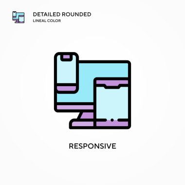 Karşılık vektör simgesi. Modern vektör illüstrasyon kavramları. Düzenlemesi ve kişiselleştirmesi kolay.