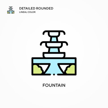 Çeşme vektör simgesi. Modern vektör illüstrasyon kavramları. Düzenlemesi ve kişiselleştirmesi kolay.