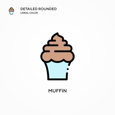 Kek vektör simgesi. Modern vektör illüstrasyon kavramları. Düzenlemesi ve kişiselleştirmesi kolay.