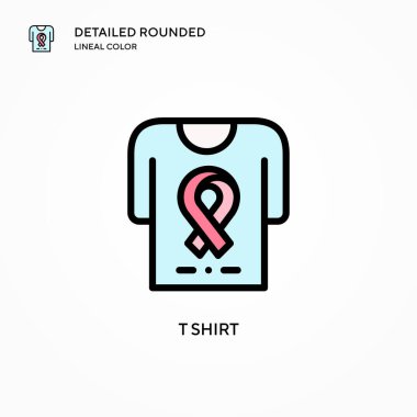 Tişört vektör simgesi. Modern vektör illüstrasyon kavramları. Düzenlemesi ve kişiselleştirmesi kolay.