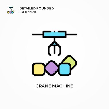 Turna makinesi vektör simgesi. Modern vektör illüstrasyon kavramları. Düzenlemesi ve kişiselleştirmesi kolay.