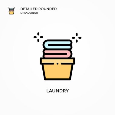 Çamaşır vektörü simgesi. Modern vektör illüstrasyon kavramları. Düzenlemesi ve kişiselleştirmesi kolay.