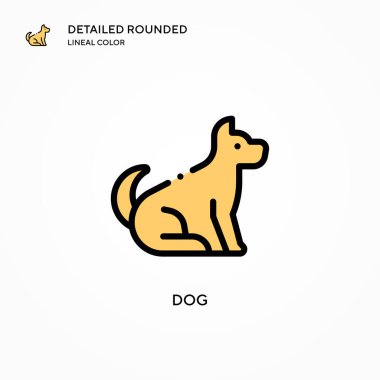 Köpek vektör simgesi. Modern vektör illüstrasyon kavramları. Düzenlemesi ve kişiselleştirmesi kolay.