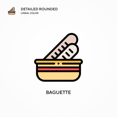 Baget vektör simgesi. Modern vektör illüstrasyon kavramları. Düzenlemesi ve kişiselleştirmesi kolay.