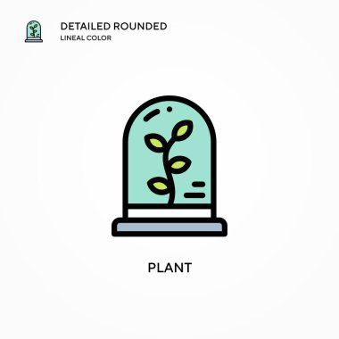 Bitki vektör simgesi. Modern vektör illüstrasyon kavramları. Düzenlemesi ve kişiselleştirmesi kolay.