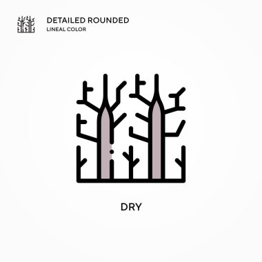 Kuru vektör simgesi. Modern vektör illüstrasyon kavramları. Düzenlemesi ve kişiselleştirmesi kolay.