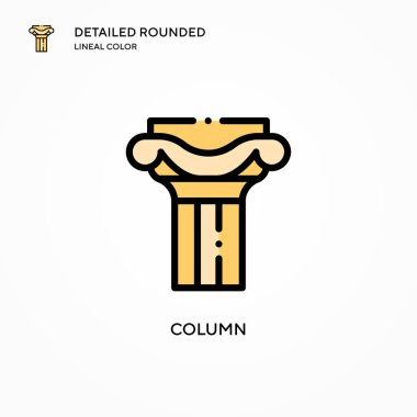 Sütun vektör simgesi. Modern vektör illüstrasyon kavramları. Düzenlemesi ve kişiselleştirmesi kolay.