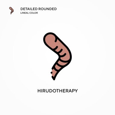 Hirudotherapy vektör simgesi. Modern vektör illüstrasyon kavramları. Düzenlemesi ve kişiselleştirmesi kolay.