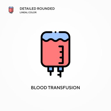Kan nakli vektör ikonu. Modern vektör illüstrasyon kavramları. Düzenlemesi ve kişiselleştirmesi kolay.
