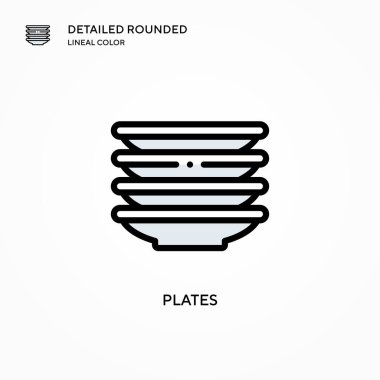 Tabak vektör simgesi. Modern vektör illüstrasyon kavramları. Düzenlemesi ve kişiselleştirmesi kolay.