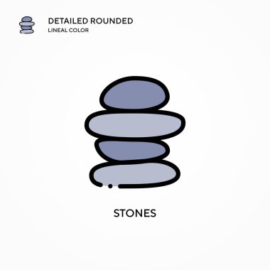 Taşın vektör simgesi. Modern vektör illüstrasyon kavramları. Düzenlemesi ve kişiselleştirmesi kolay.