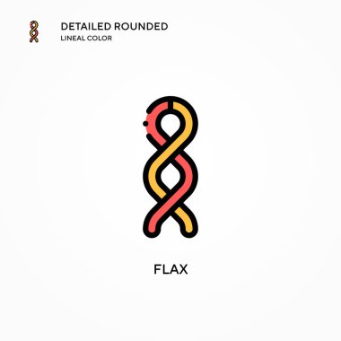 Flax vektör simgesi. Modern vektör illüstrasyon kavramları. Düzenlemesi ve kişiselleştirmesi kolay.