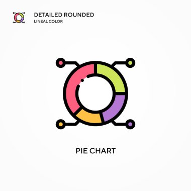 Pasta grafik vektör simgesi. Modern vektör illüstrasyon kavramları. Düzenlemesi ve kişiselleştirmesi kolay.