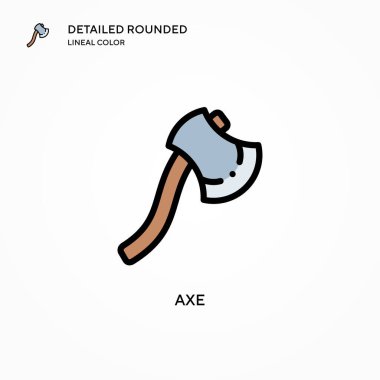 Axe vektör simgesi. Modern vektör illüstrasyon kavramları. Düzenlemesi ve kişiselleştirmesi kolay.