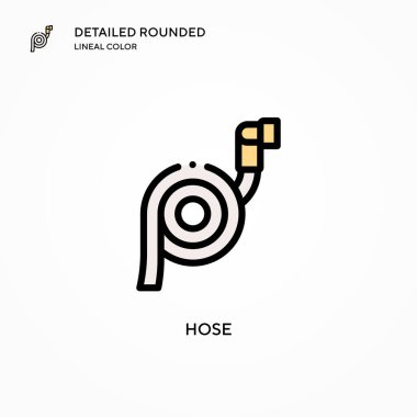 Hortum vektör simgesi. Modern vektör illüstrasyon kavramları. Düzenlemesi ve kişiselleştirmesi kolay.