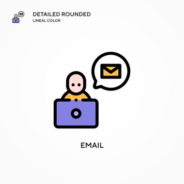 E- posta vektör simgesi. Modern vektör illüstrasyon kavramları. Düzenlemesi ve kişiselleştirmesi kolay.