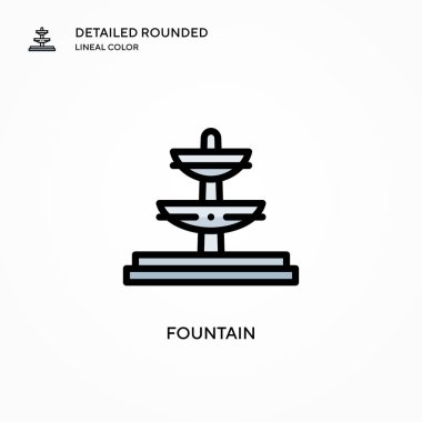 Çeşme vektör simgesi. Modern vektör illüstrasyon kavramları. Düzenlemesi ve kişiselleştirmesi kolay.