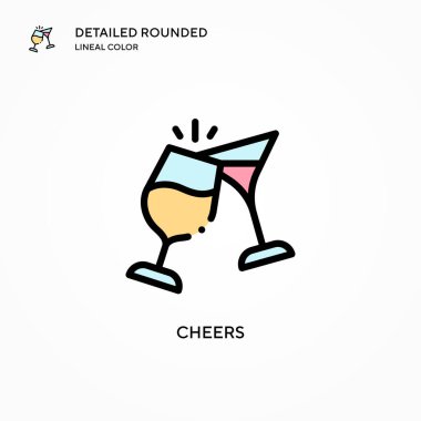 Şerefe vektör ikonu. Modern vektör illüstrasyon kavramları. Düzenlemesi ve kişiselleştirmesi kolay.