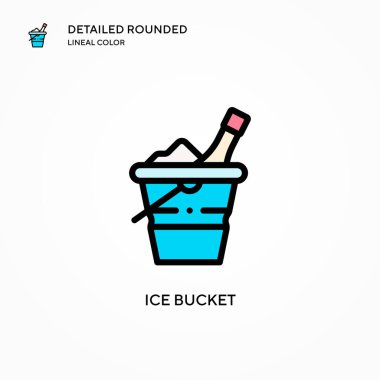 Buz kovası vektör simgesi. Modern vektör illüstrasyon kavramları. Düzenlemesi ve kişiselleştirmesi kolay.