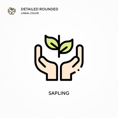 Saplama vektör simgesi. Modern vektör illüstrasyon kavramları. Düzenlemesi ve kişiselleştirmesi kolay.