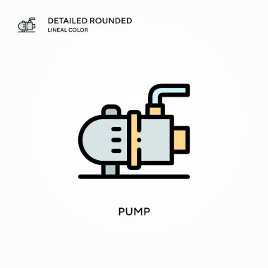 Vektör ikonunu pompala. Modern vektör illüstrasyon kavramları. Düzenlemesi ve kişiselleştirmesi kolay.