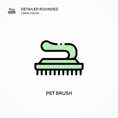 Hayvan fırçası vektör simgesi. Modern vektör illüstrasyon kavramları. Düzenlemesi ve kişiselleştirmesi kolay.