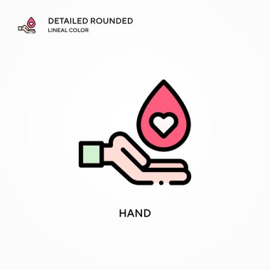 El vektör simgesi. Modern vektör illüstrasyon kavramları. Düzenlemesi ve kişiselleştirmesi kolay.