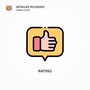 Beğeni vektörü simgesi. Modern vektör illüstrasyon kavramları. Düzenlemesi ve kişiselleştirmesi kolay.