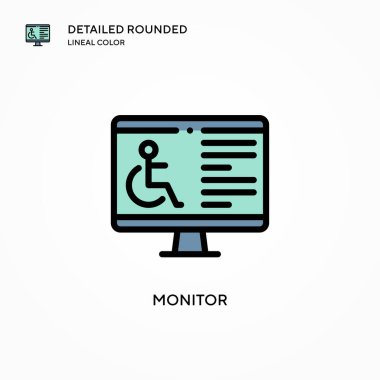 Vektör simgesini izle. Modern vektör illüstrasyon kavramları. Düzenlemesi ve kişiselleştirmesi kolay.