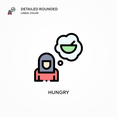 Aç vektör simgesi. Modern vektör illüstrasyon kavramları. Düzenlemesi ve kişiselleştirmesi kolay.