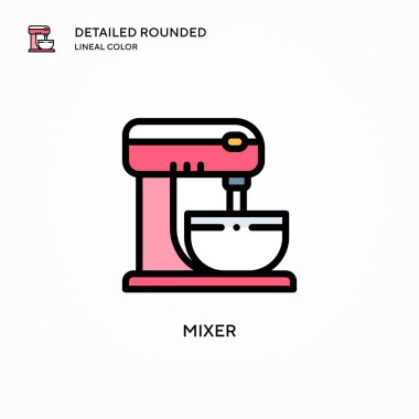 Karıştırıcı vektör simgesi. Modern vektör illüstrasyon kavramları. Düzenlemesi ve kişiselleştirmesi kolay.