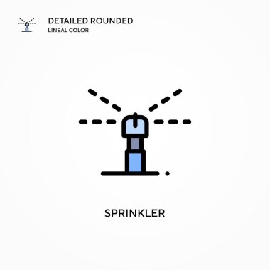 Fıskiye vektör simgesi. Modern vektör illüstrasyon kavramları. Düzenlemesi ve kişiselleştirmesi kolay.