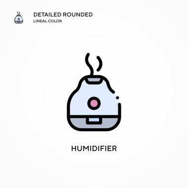 Nemlendirici vektör simgesi. Modern vektör illüstrasyon kavramları. Düzenlemesi ve kişiselleştirmesi kolay.