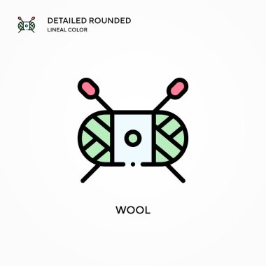 Yün vektör simgesi. Modern vektör illüstrasyon kavramları. Düzenlemesi ve kişiselleştirmesi kolay.