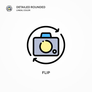 Vektör simgesini çevir. Modern vektör illüstrasyon kavramları. Düzenlemesi ve kişiselleştirmesi kolay.